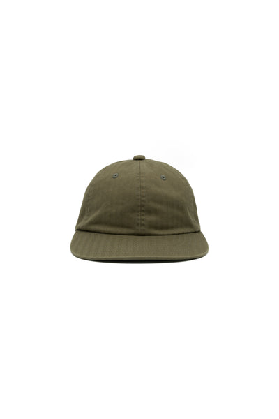 6 Panel Herringbone Cap - Olive