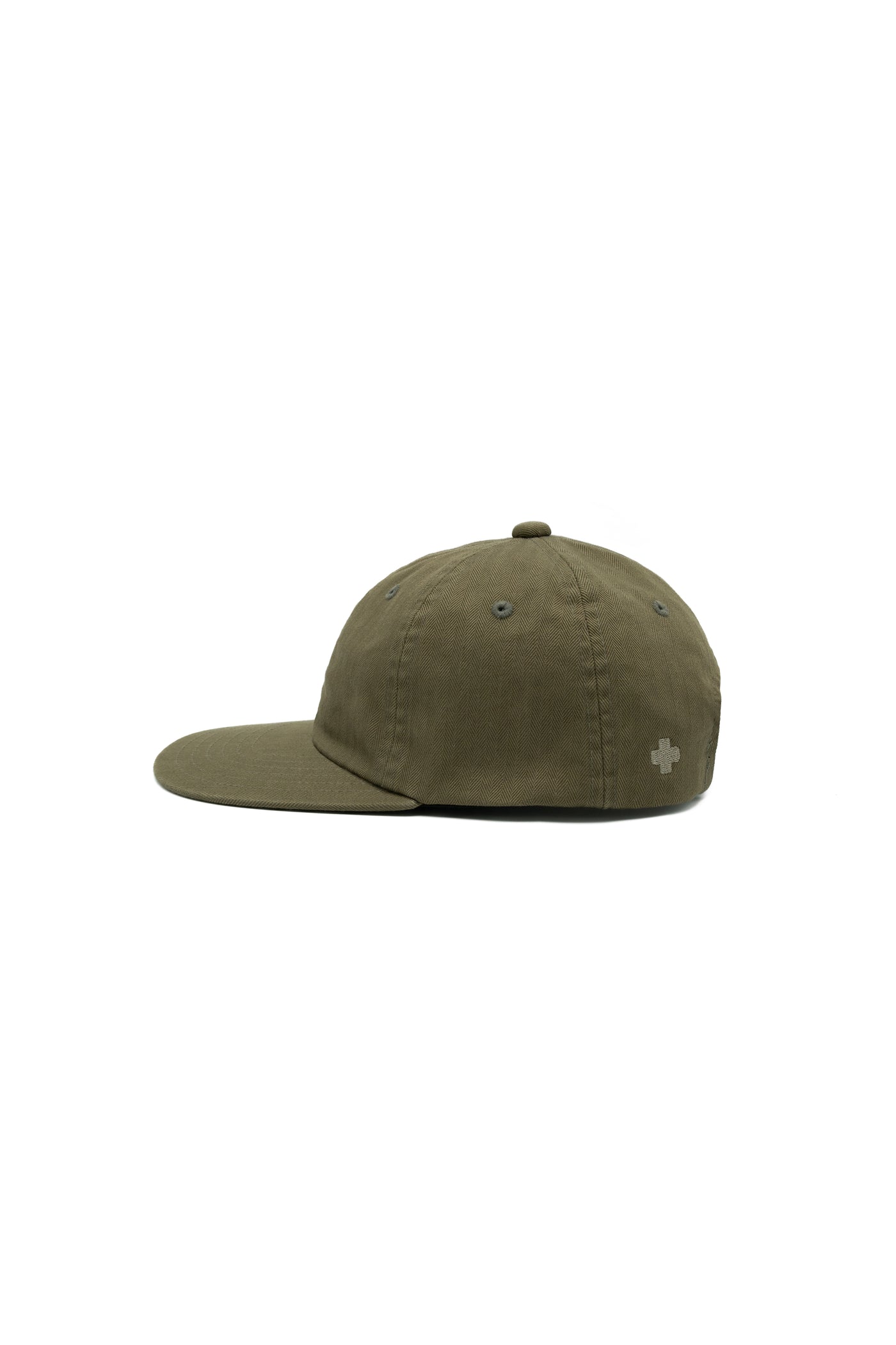 6 Panel Herringbone Cap - Olive