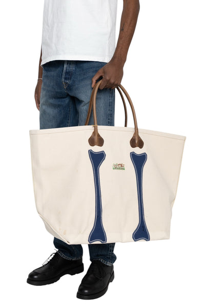 #4 Canvas KOTSU KOTSU TOTE BAG L - Ecru x Navy
