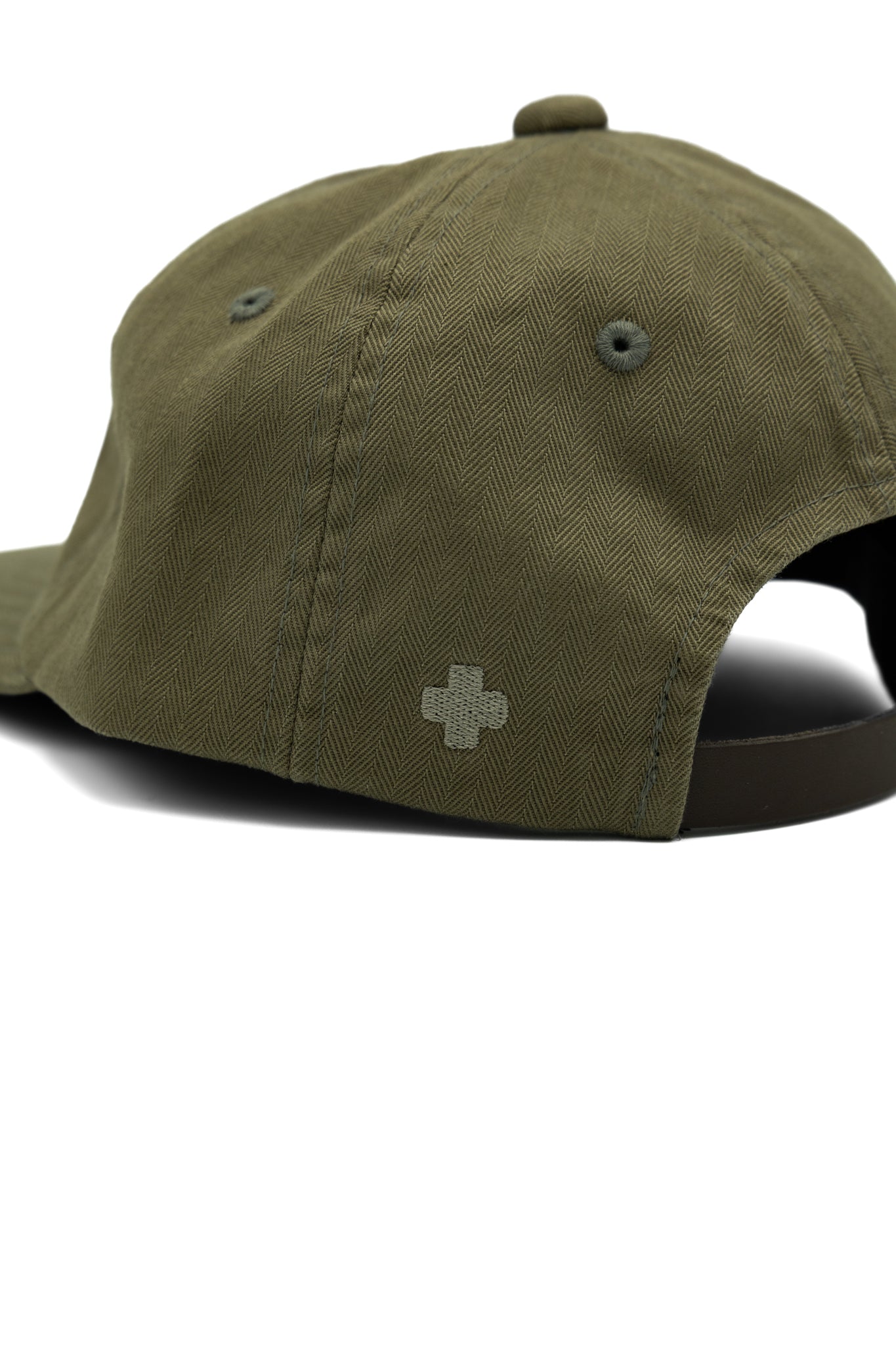 6 Panel Herringbone Cap - Olive