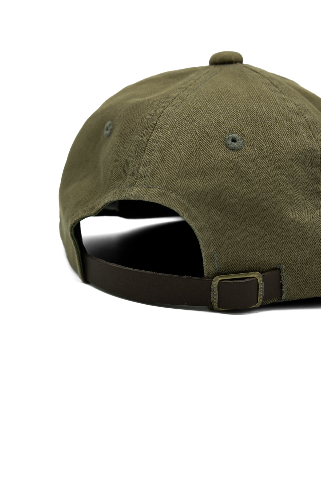 6 Panel Herringbone Cap - Olive