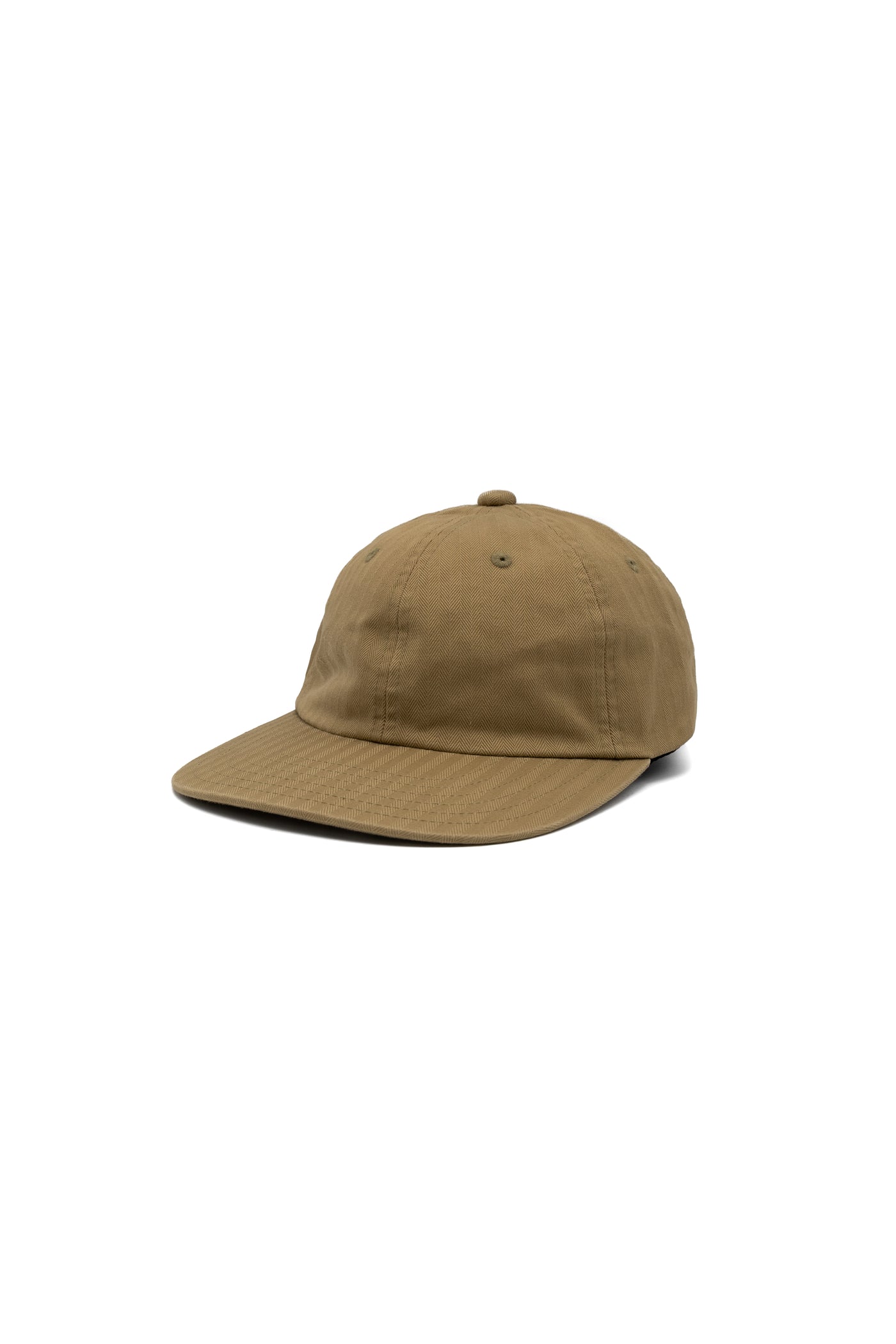 6 Panel Herringbone Cap - Khaki