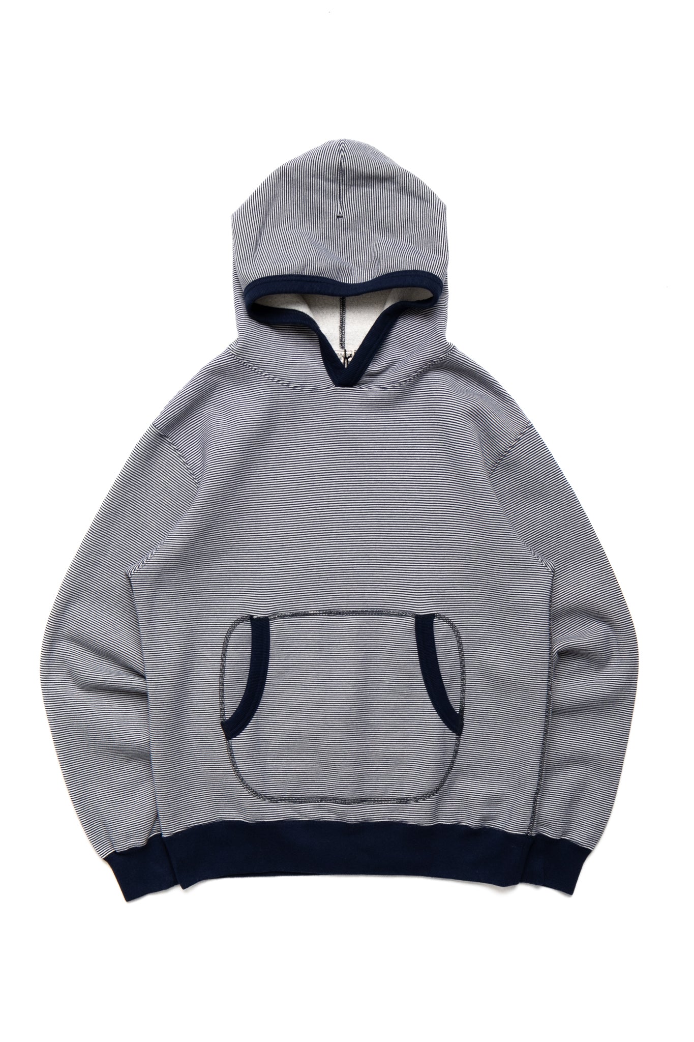 SZ Vintage Pinborder Knit Hoodie - R. Navy