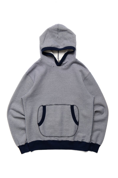 SZ Vintage Pinborder Knit Hoodie - R. Navy