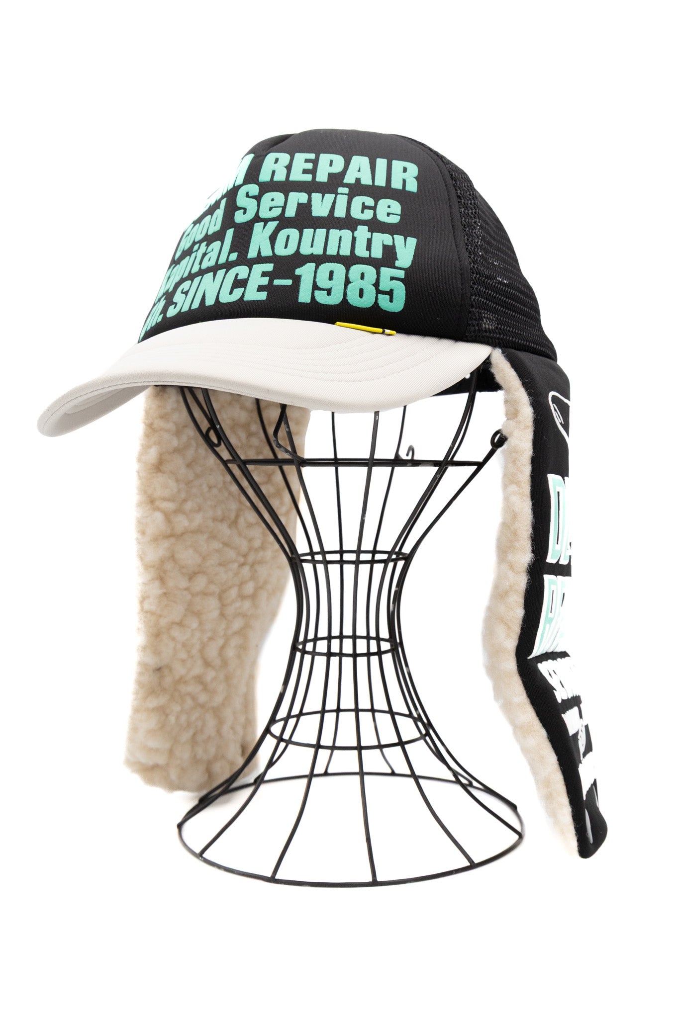 DENIM REPAIR SERVICE LUMBER Trucker Cap - Black x Grey