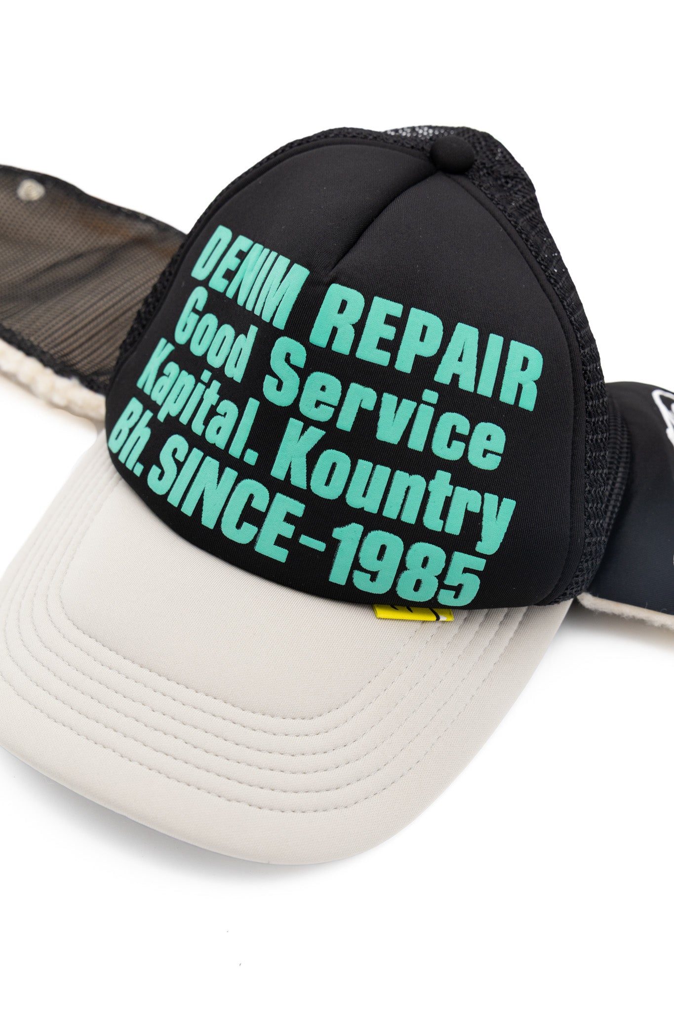 DENIM REPAIR SERVICE LUMBER Trucker Cap - Black x Grey