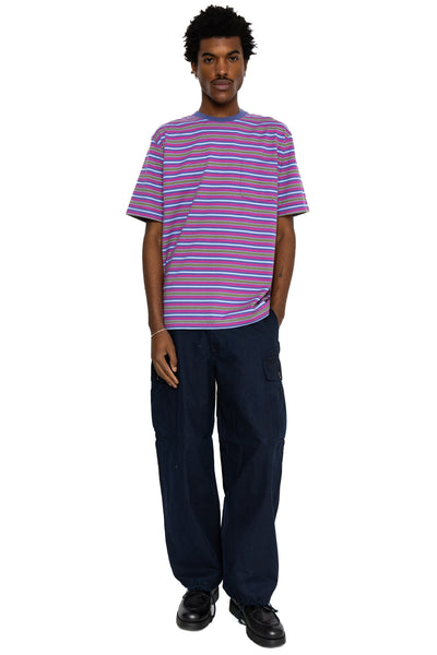 Pocket Tee Multi Stripe - Purple