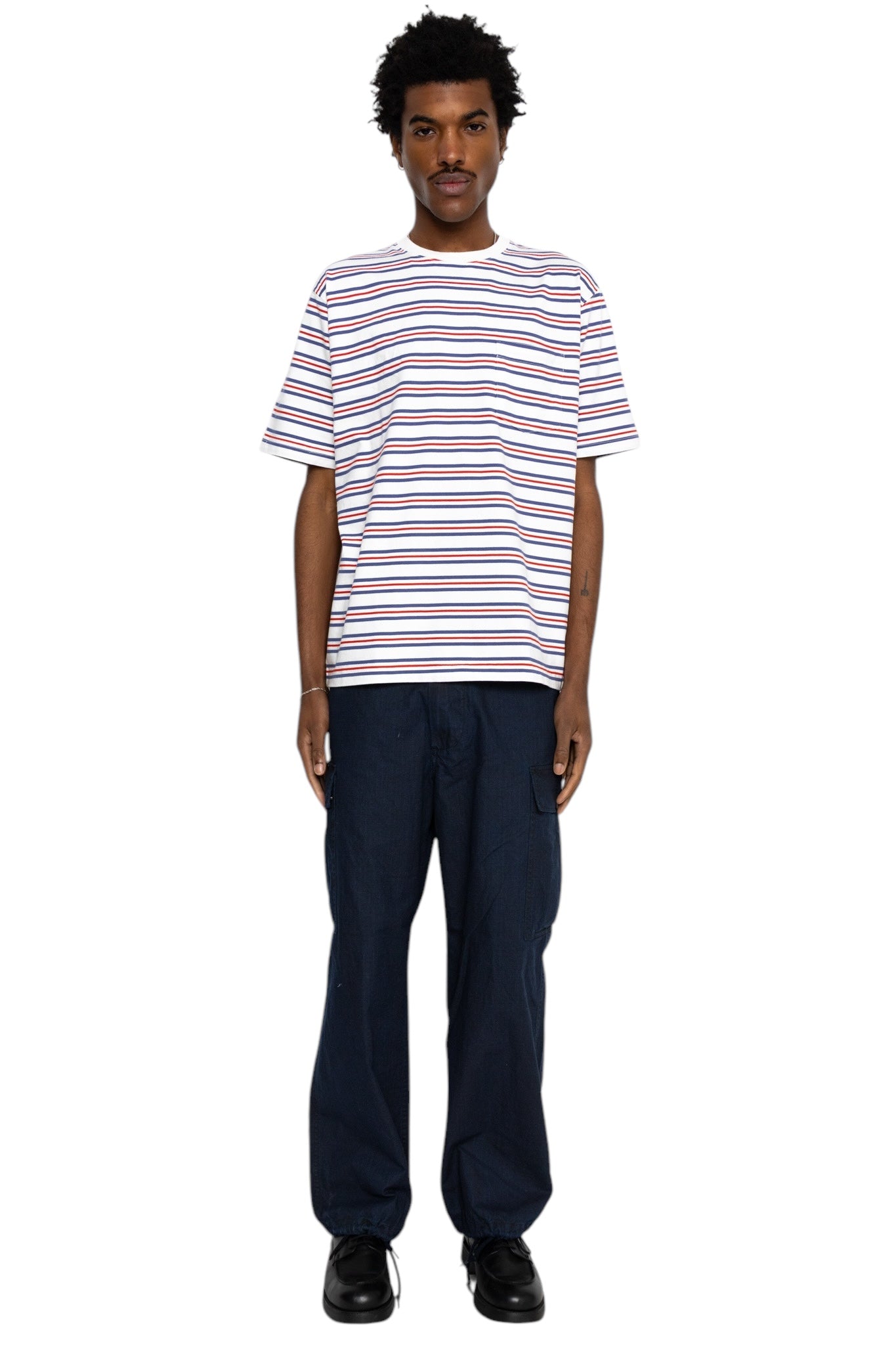 Pocket Tee Multi Stripe - Off White