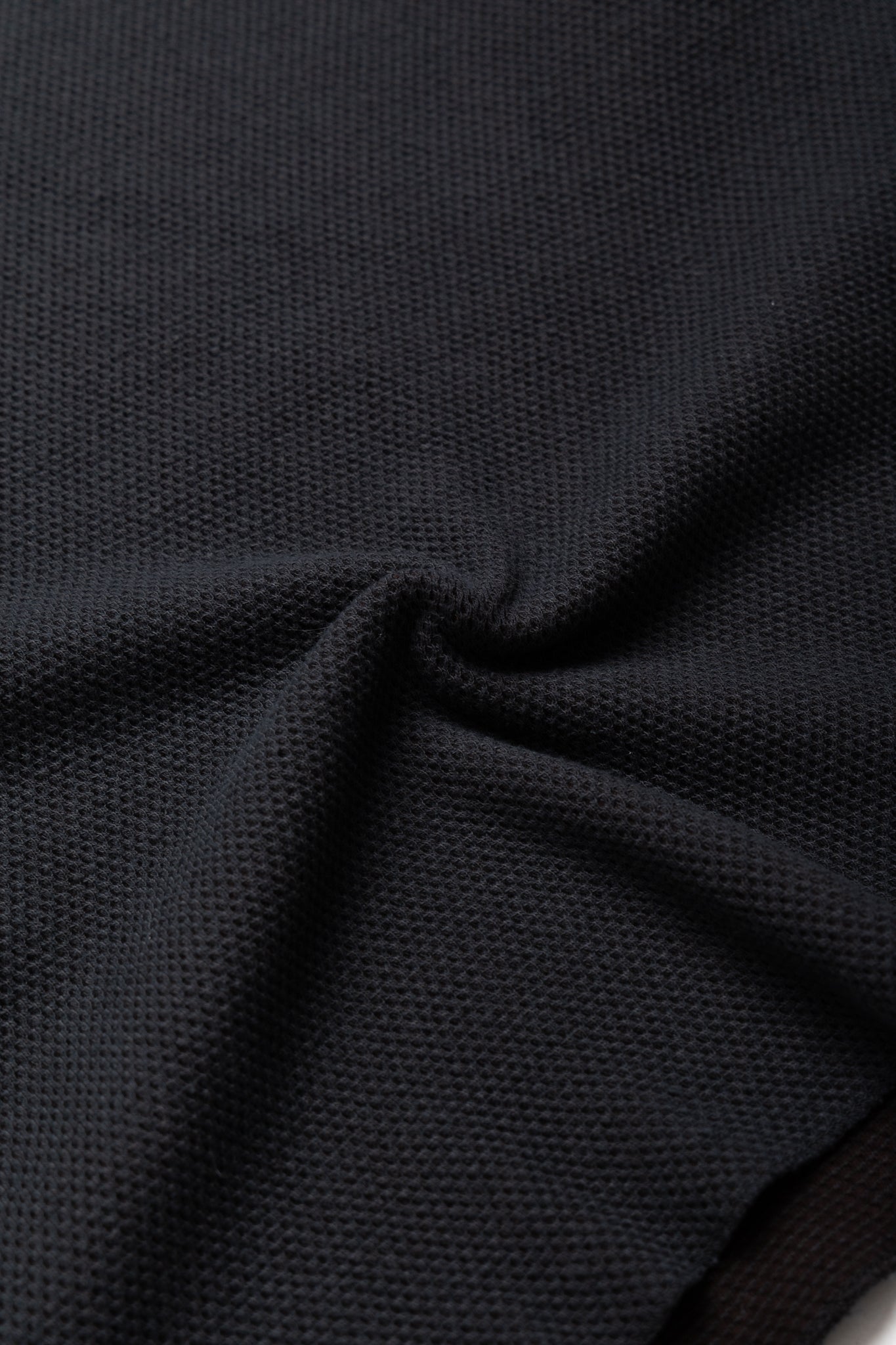 Double Face Hex Honeycomb Crewneck Thermal - A. Black