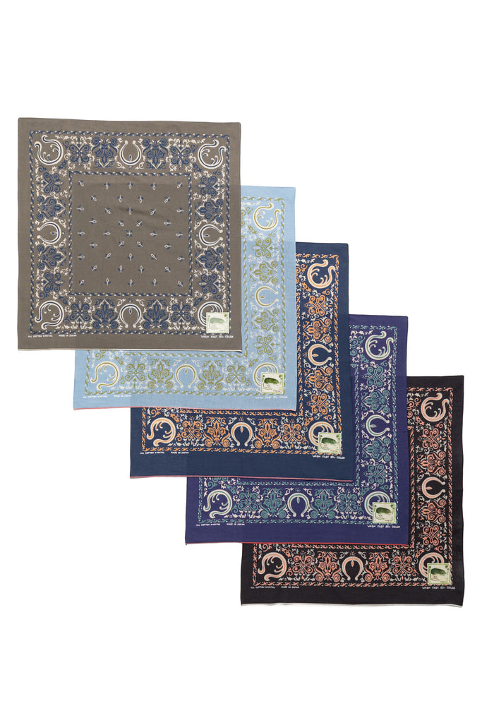 Kapital Fastcolor Selvedge Bandana (Antler NAJA) 20x20 – BLUE IN