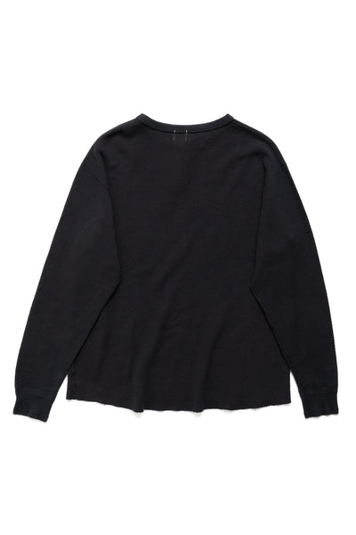 Double Face Hex Honeycomb Crewneck Thermal - A. Black