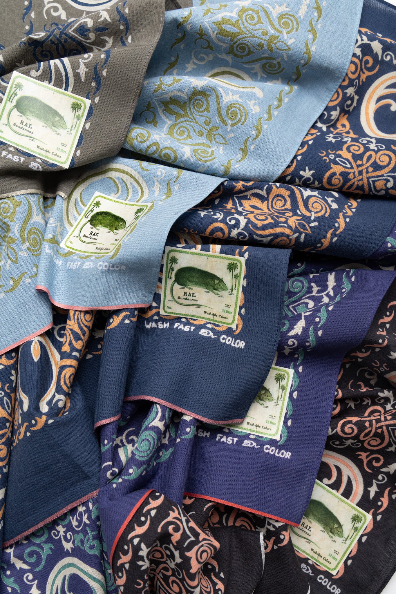 Fastcolor Selvedge Bandana (Antler NAJA) 20x20