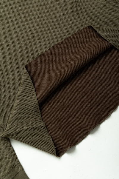 Double Face Hex Honeycomb Crewneck Thermal - A. Olive