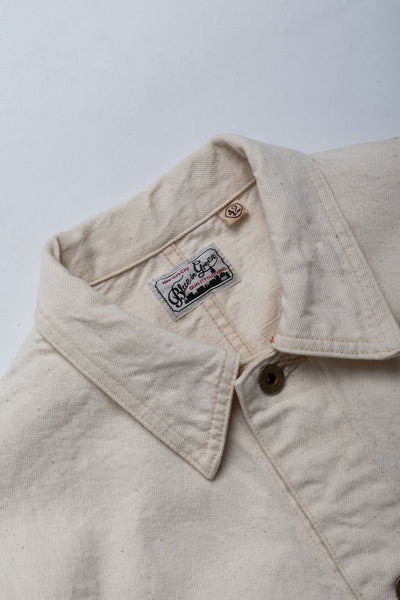 Ecru Denim Chore Jacket - Blue in Green Exclusive
