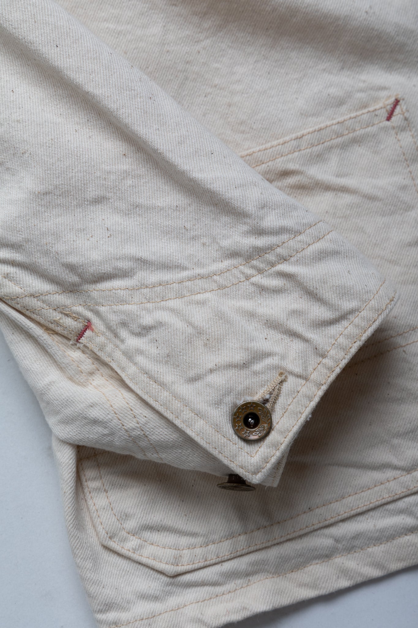 Ecru Denim Chore Jacket - Blue in Green Exclusive