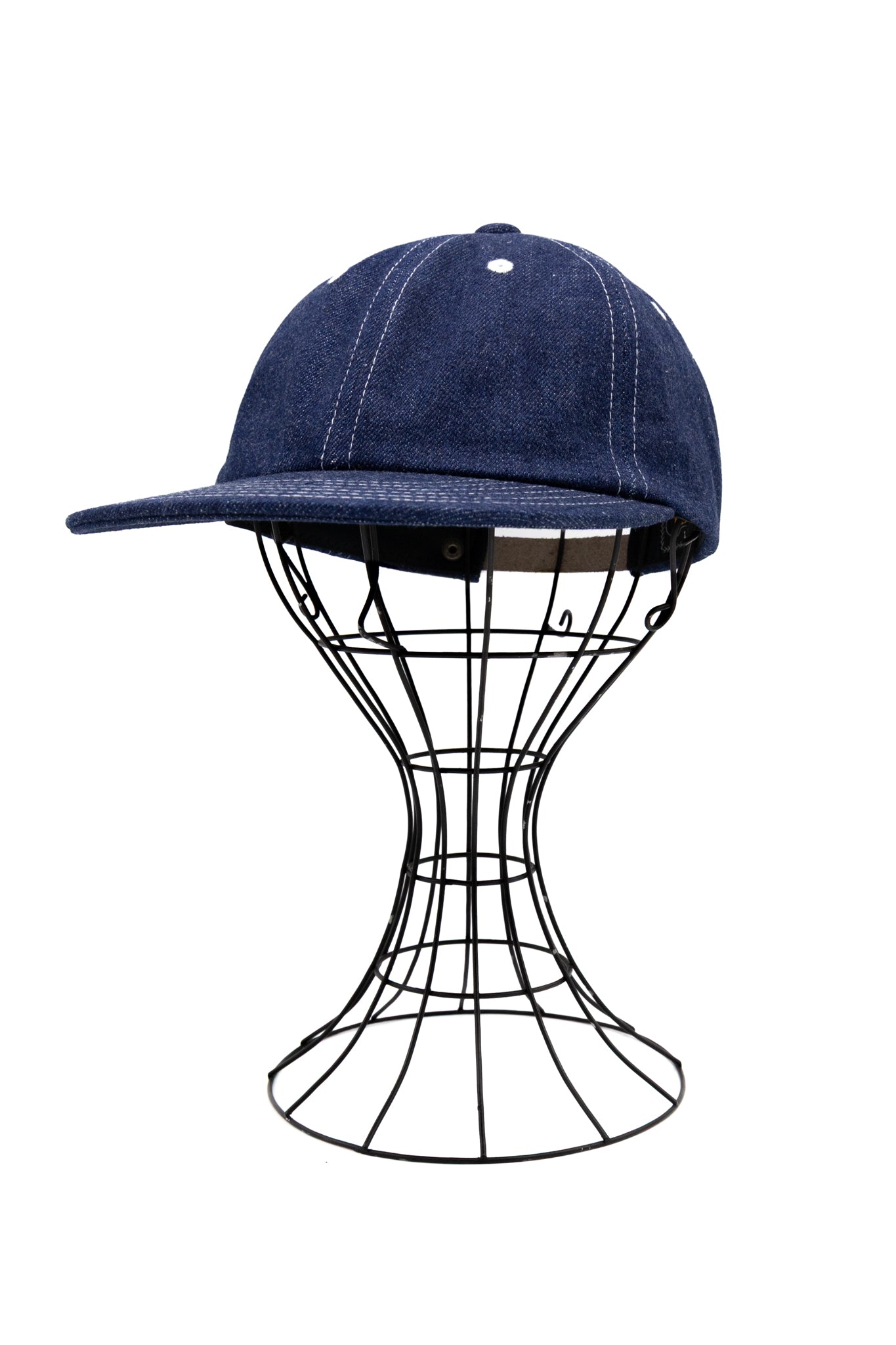 6 Panel Herringbone Cap - Indigo