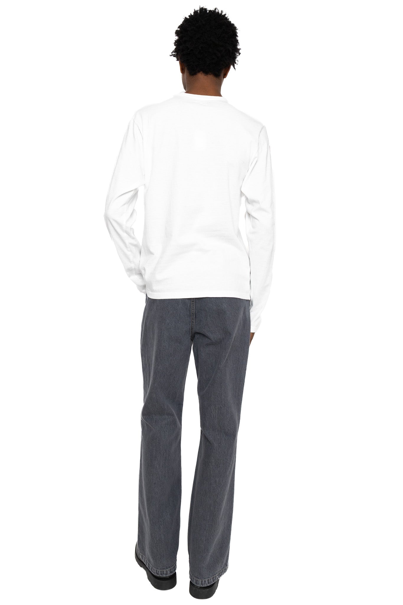 20/-Jersey Long Sleeve T (Concho Belt Sleeve) - White