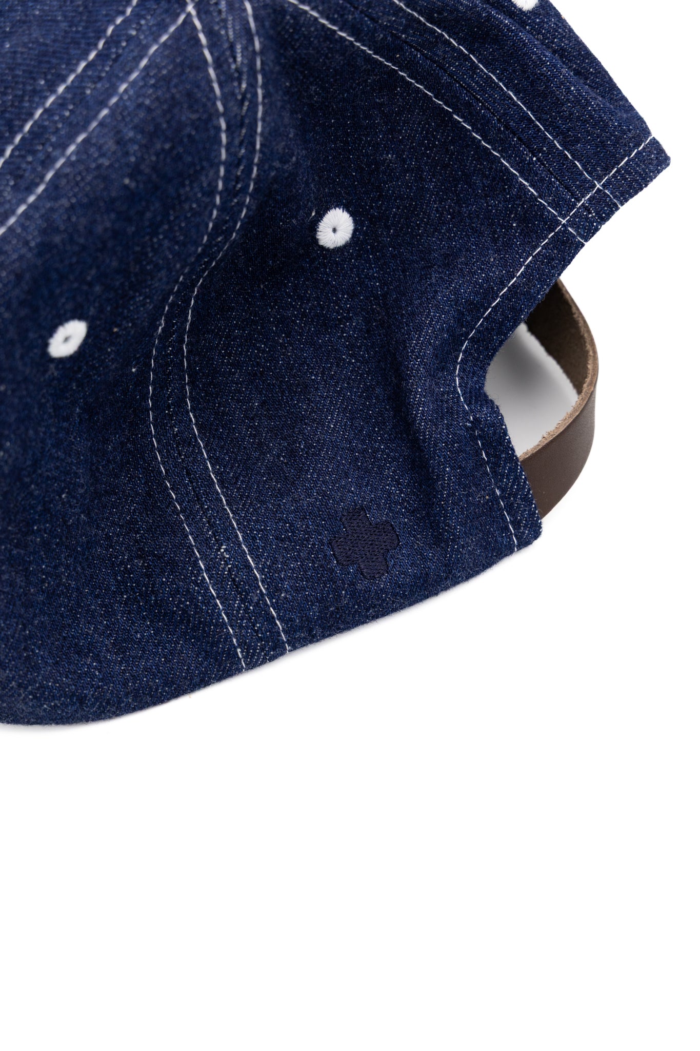 6 Panel Herringbone Cap - Indigo