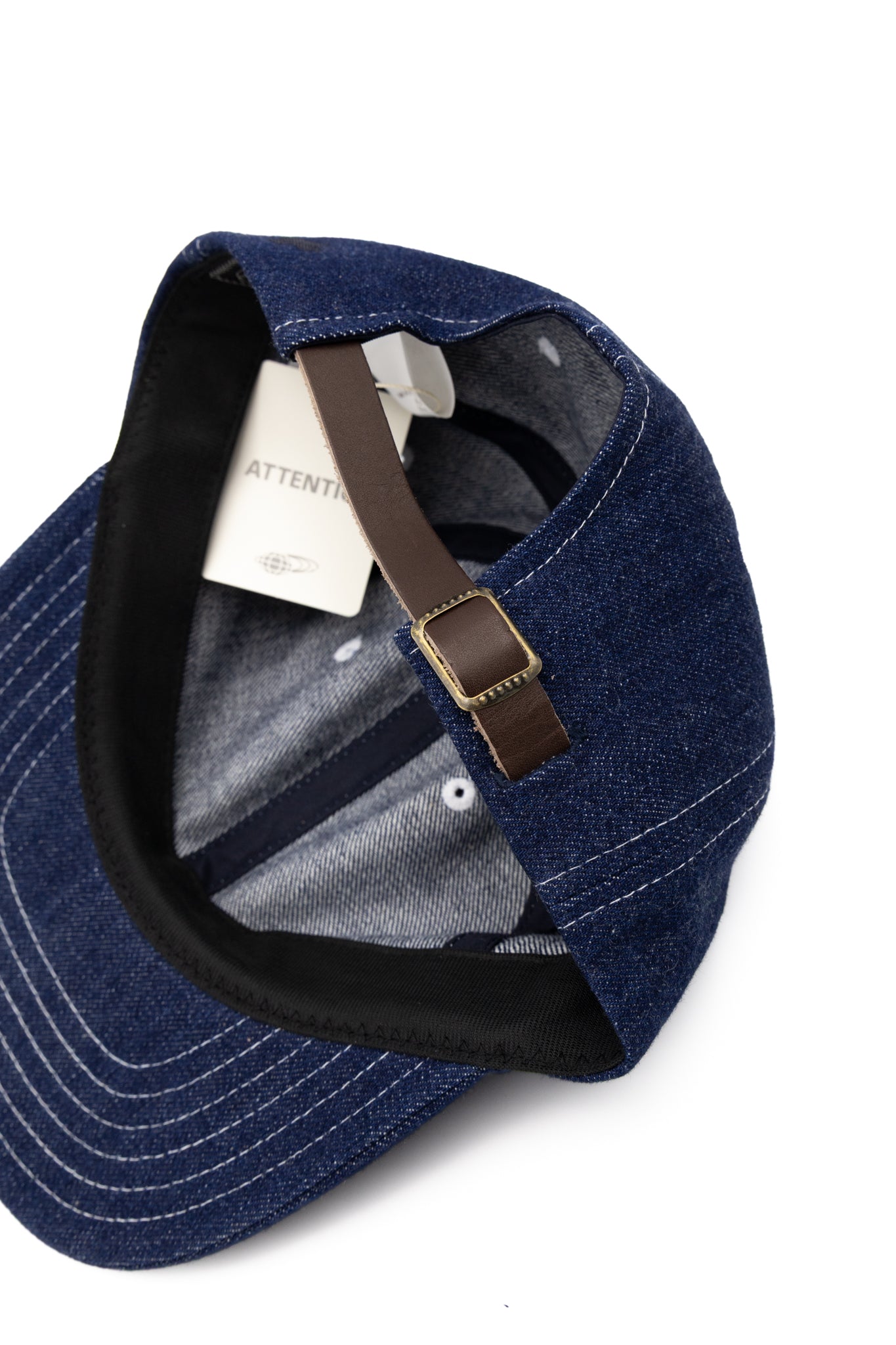 6 Panel Herringbone Cap - Indigo