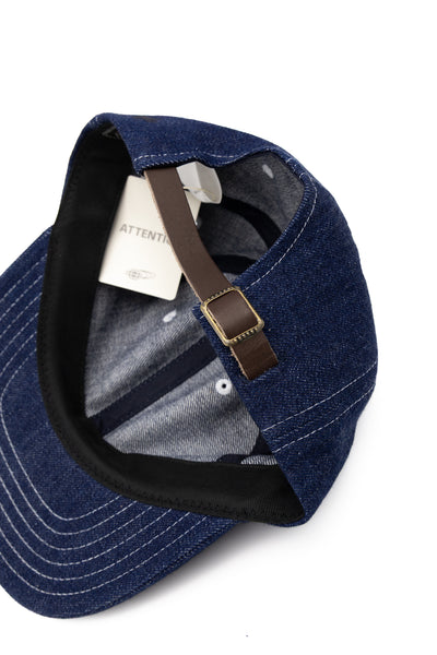 6 Panel Herringbone Cap - Indigo