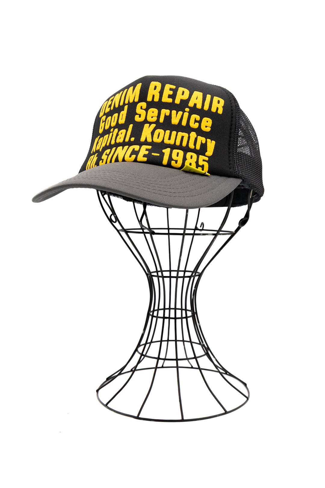 ★新春福袋2024★ REPAIR DENIM Kapital SERVICE Grey x Black - Cap Trucker 帽子
