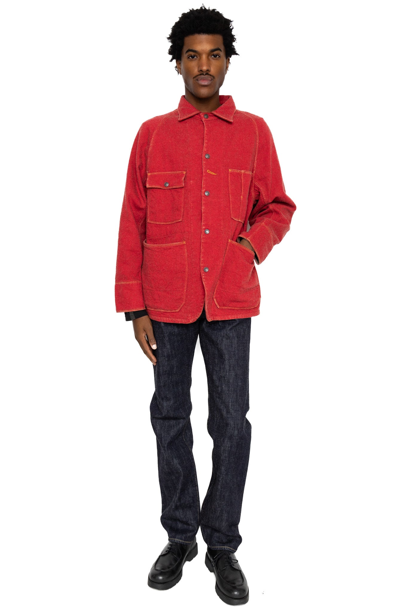 Twill Aging Wool CACTUS Coverall - Fade Red