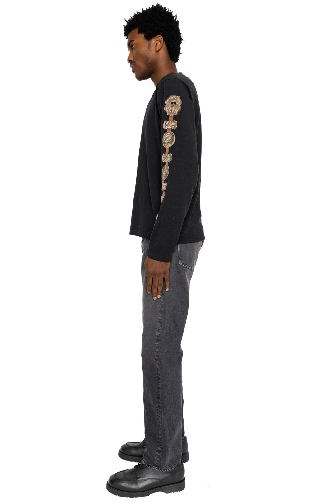 Kapital 14oz BLKxBLK Denim 5P MONKEY CISCO - Mid Tone – BLUE IN