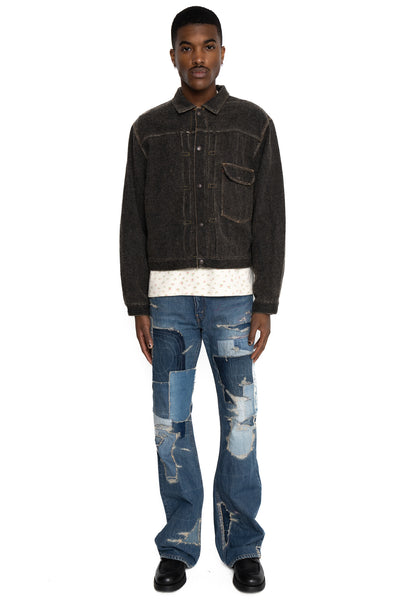 Twill Aging Wool 1st Jacket - Charcoal