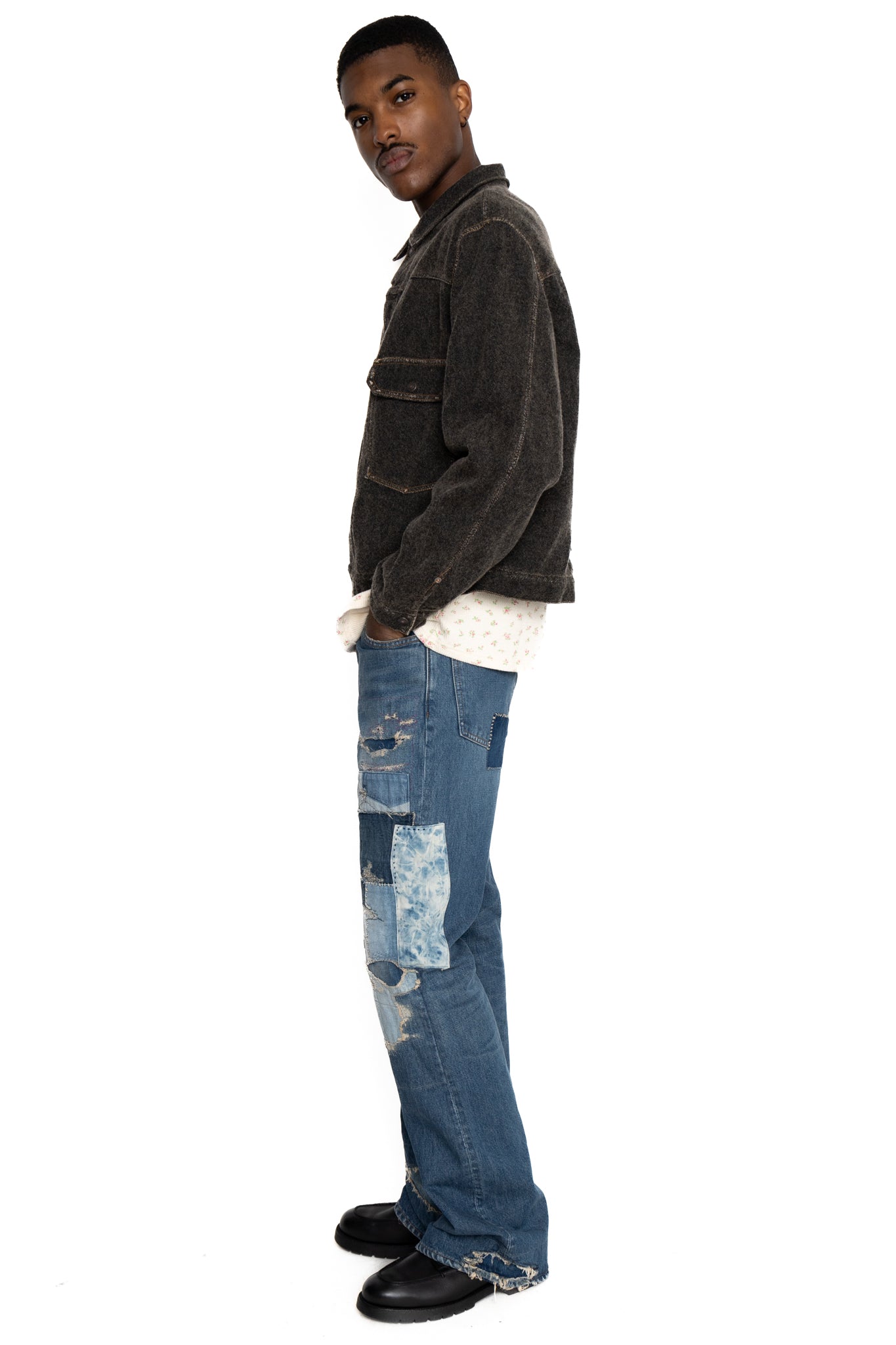 Twill Aging Wool 1st Jacket - Charcoal