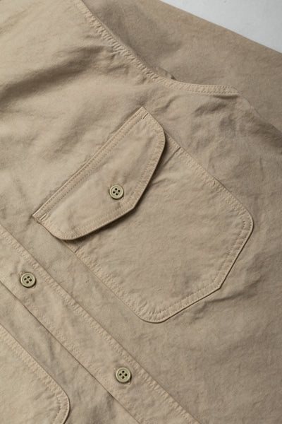 Old Japanese Twill Work Shirt Uneven Dye - Blue in Green Exclusive