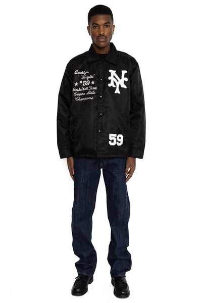 WHITESVILLE Nylon Coach Jacket  - Black