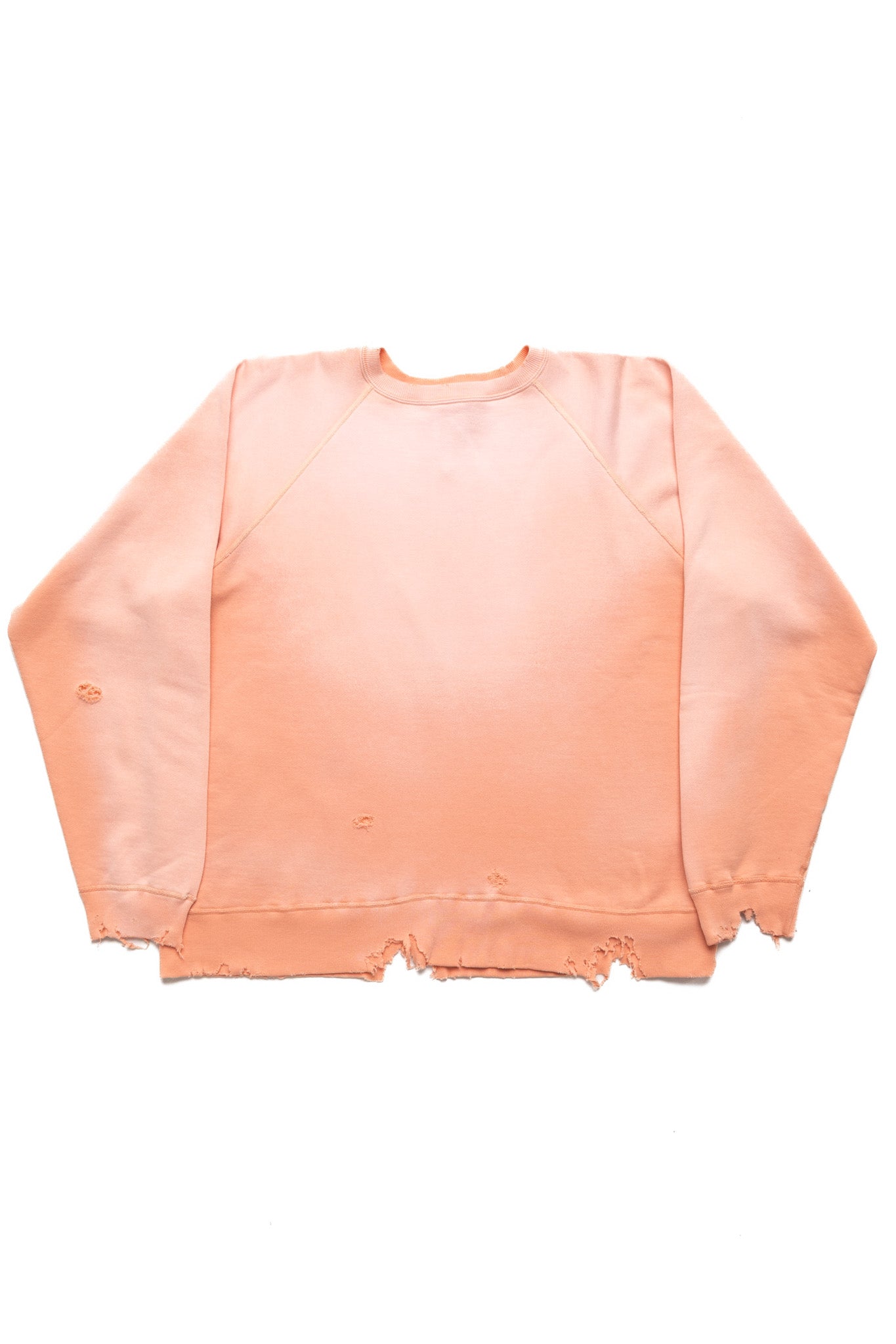 Fading Raglan Sleeve Sweatshirt - Salmon Pink