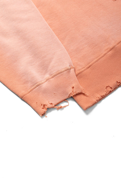 Fading Raglan Sleeve Sweatshirt - Salmon Pink