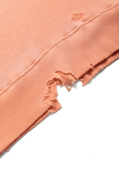 Fading Raglan Sleeve Sweatshirt - Salmon Pink