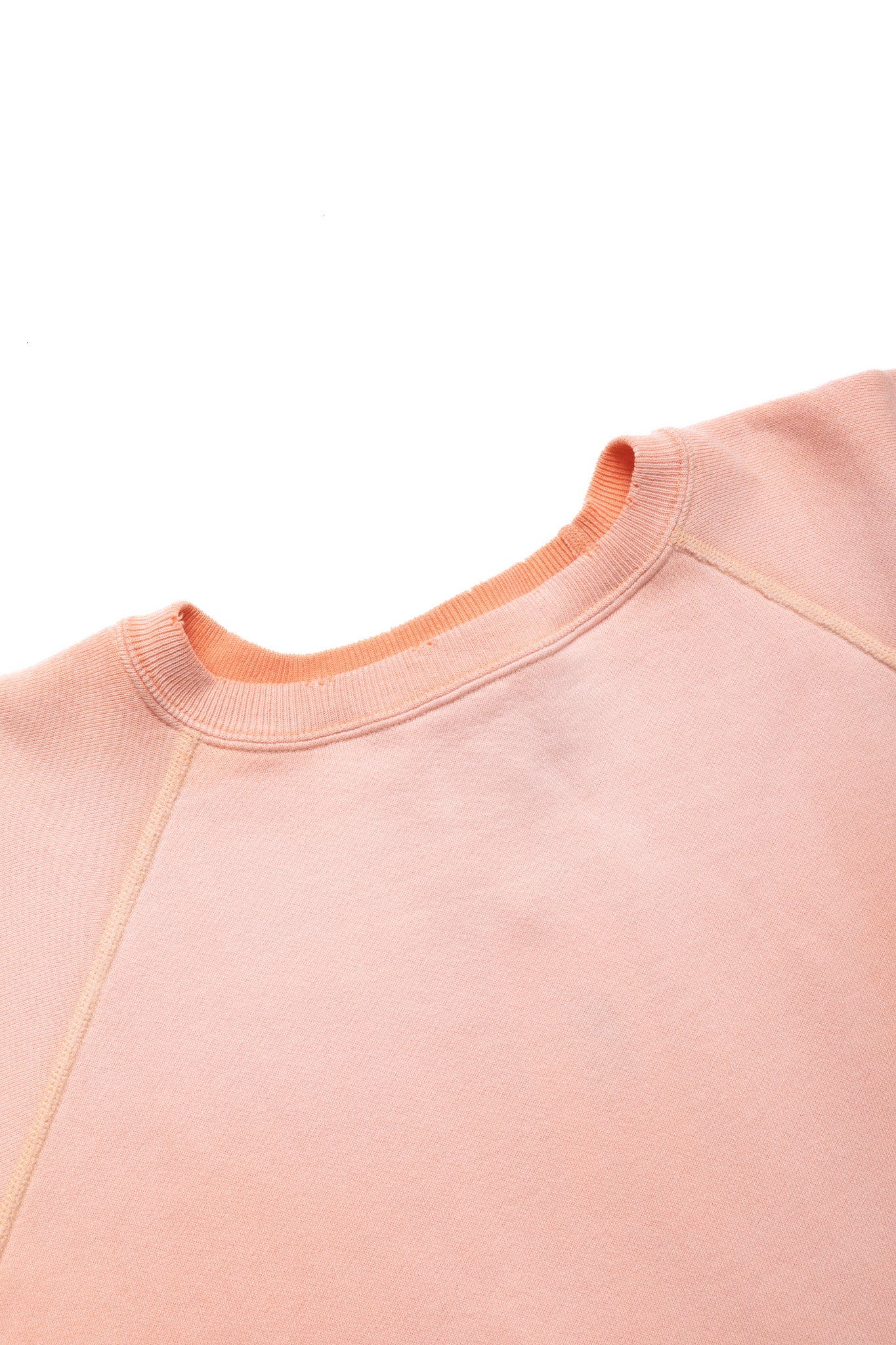 Fading Raglan Sleeve Sweatshirt - Salmon Pink