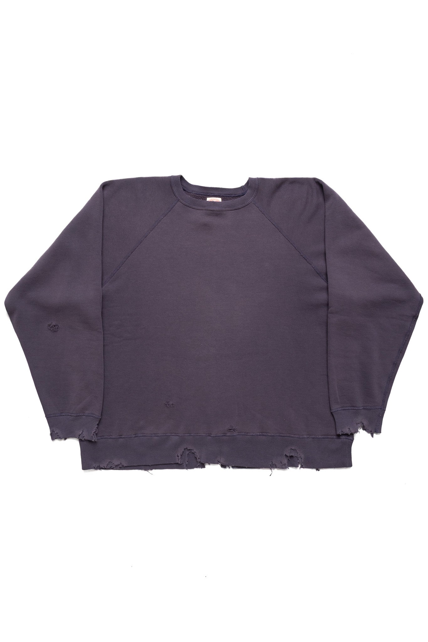 Fading Raglan Sleeve Sweatshirt - Egg Plant