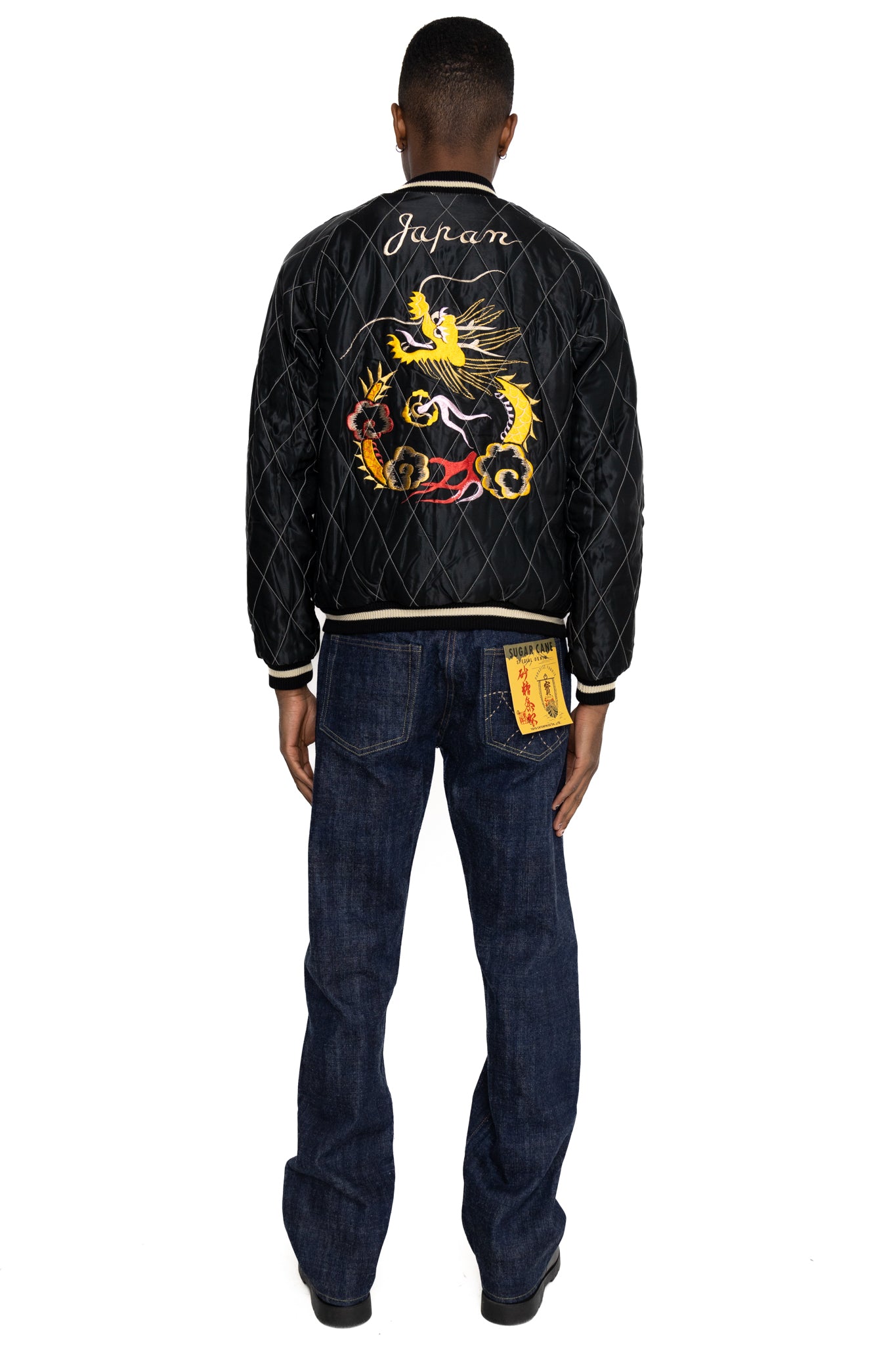 Mid 50's Style Velveteen Souvenir Jacket “LANDSCAPE” × “DRAGON”