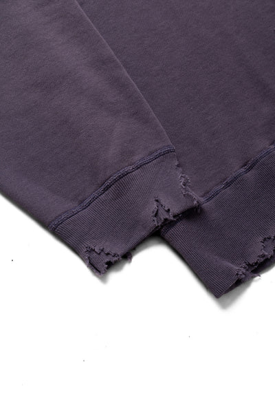 Fading Raglan Sleeve Sweatshirt - Egg Plant