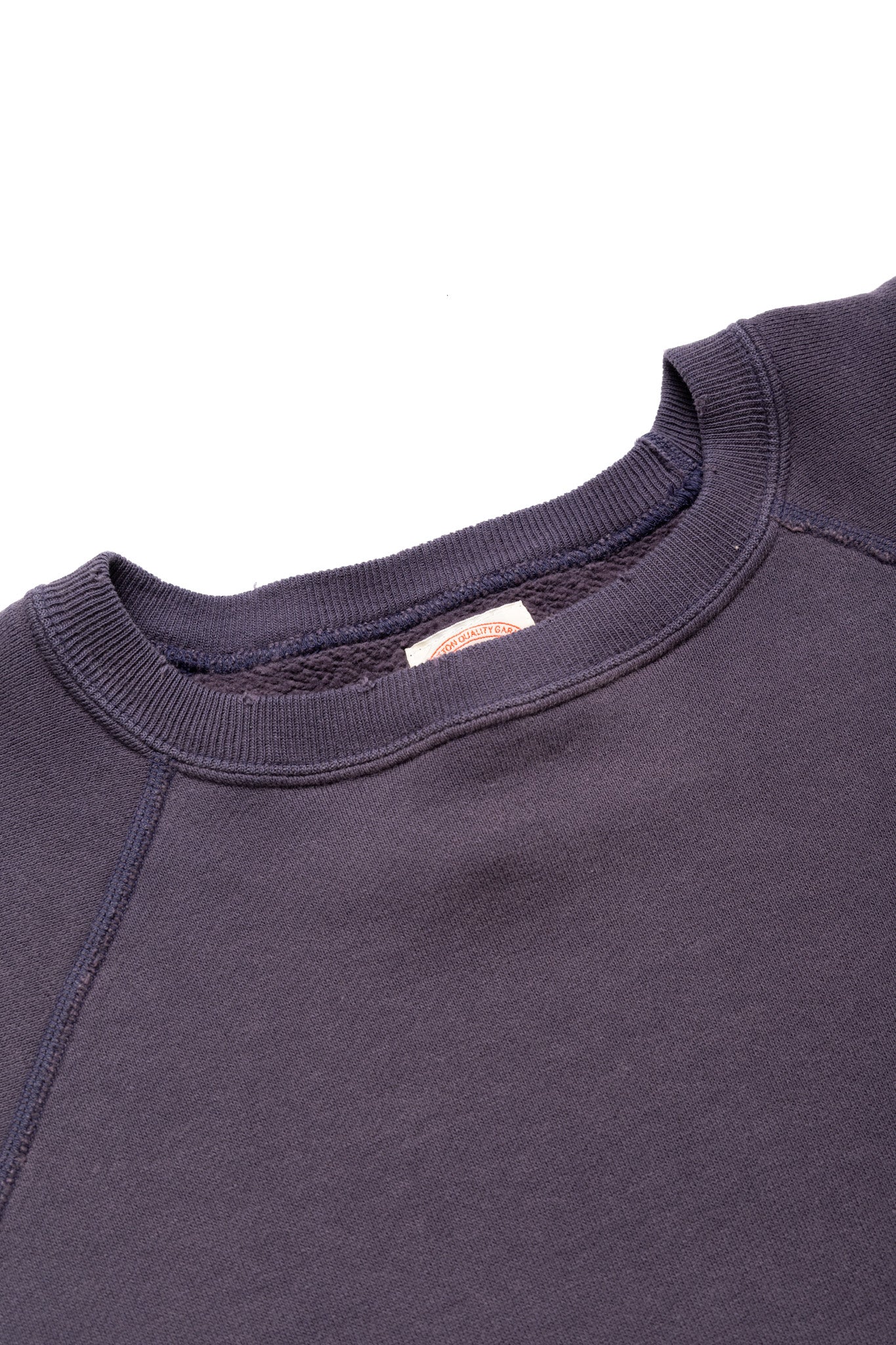 Fading Raglan Sleeve Sweatshirt - Egg Plant