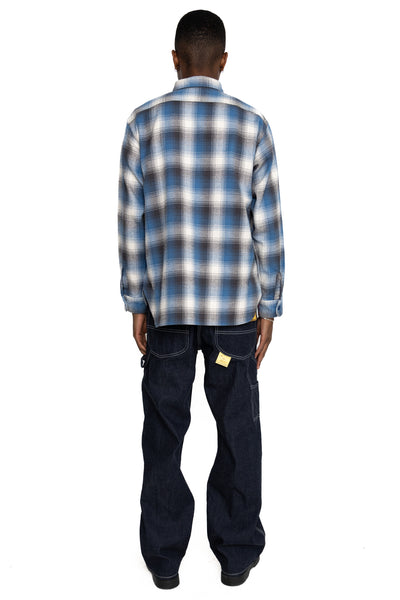 Twill Check Work Shirt - Blue