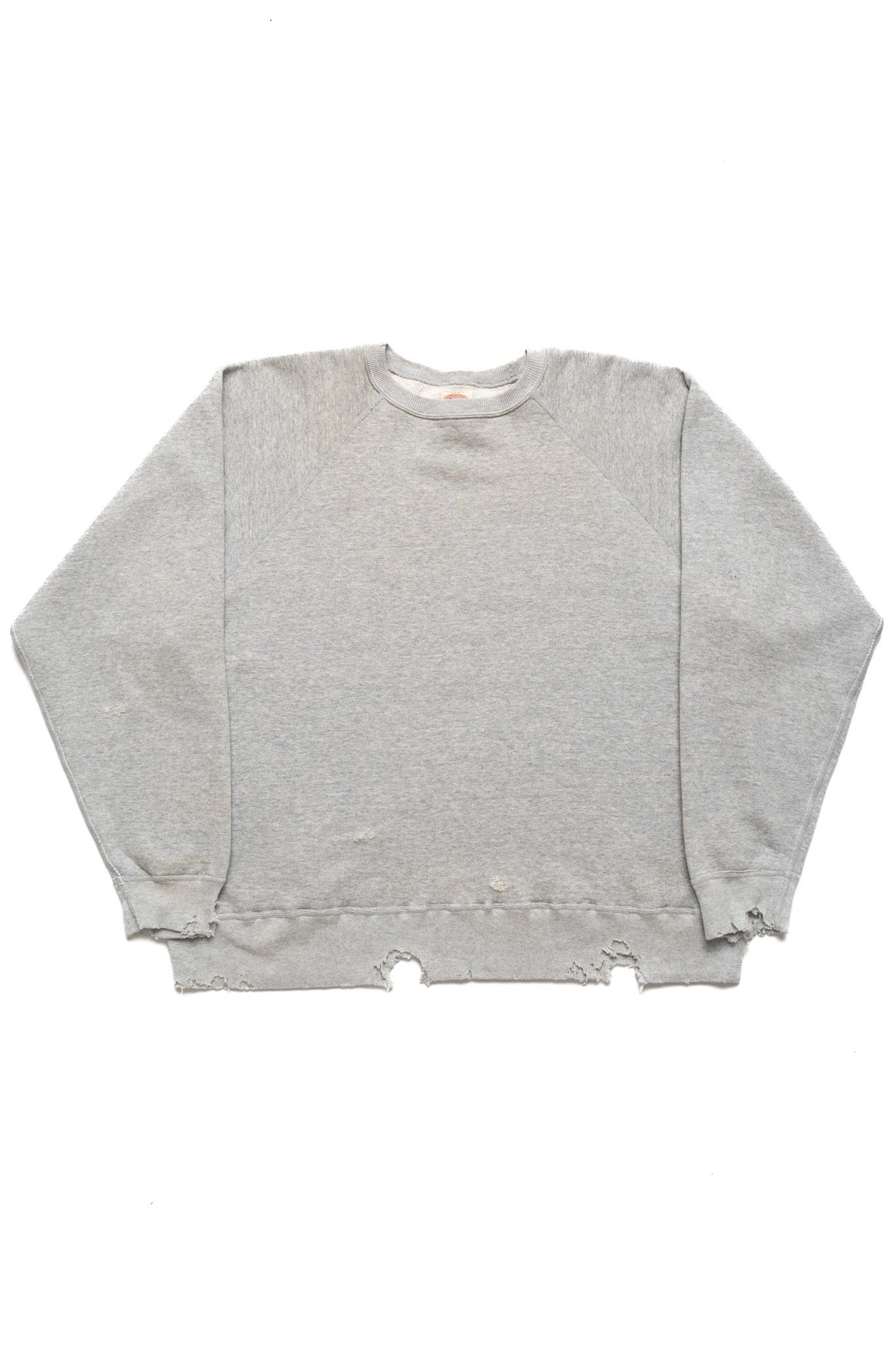 Fading Raglan Sleeve Sweatshirt - Heather Grey
