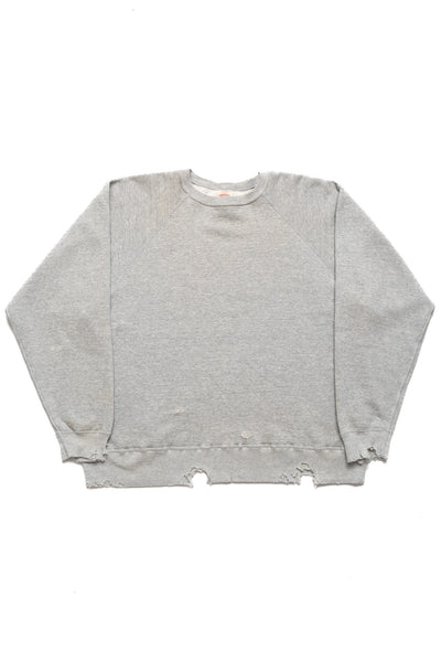 Fading Raglan Sleeve Sweatshirt - Heather Grey