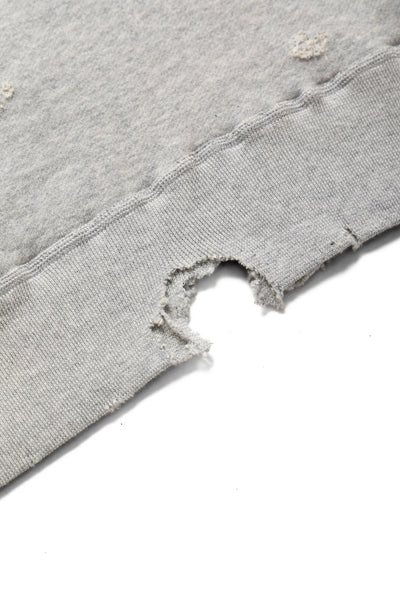 Fading Raglan Sleeve Sweatshirt - Heather Grey