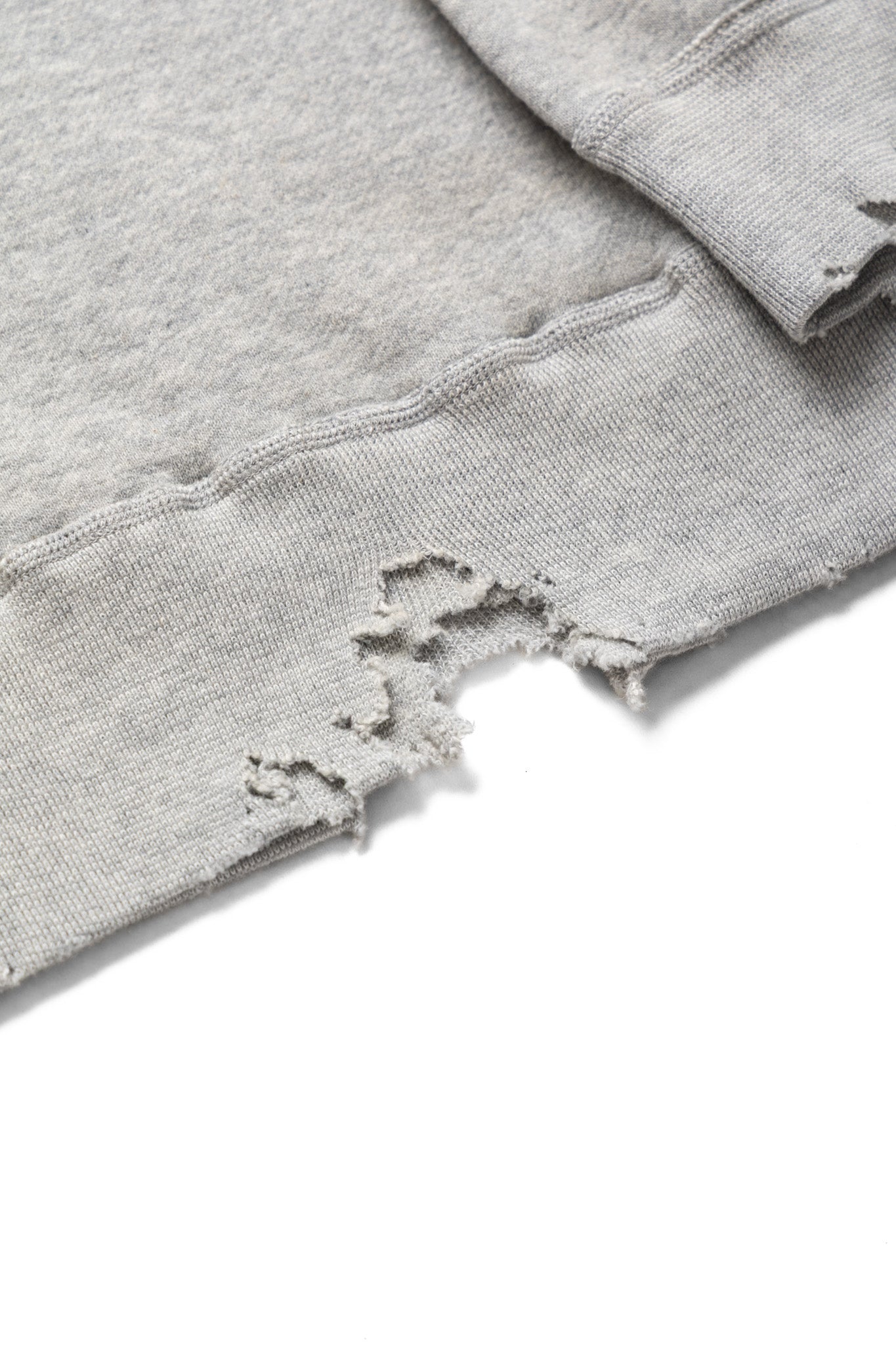 Fading Raglan Sleeve Sweatshirt - Heather Grey