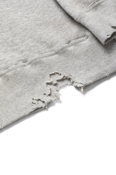 Fading Raglan Sleeve Sweatshirt - Heather Grey