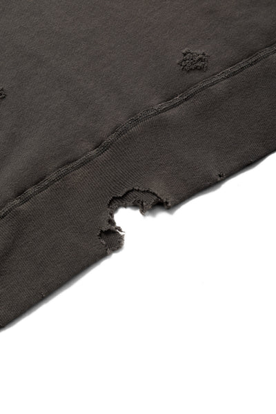 Fading Raglan Sleeve Sweatshirt - Black