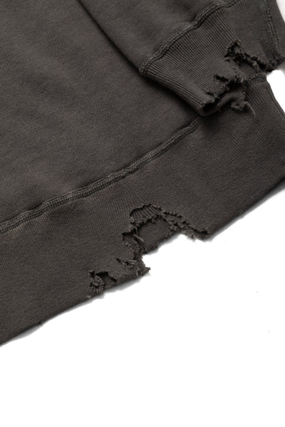 Fading Raglan Sleeve Sweatshirt - Black