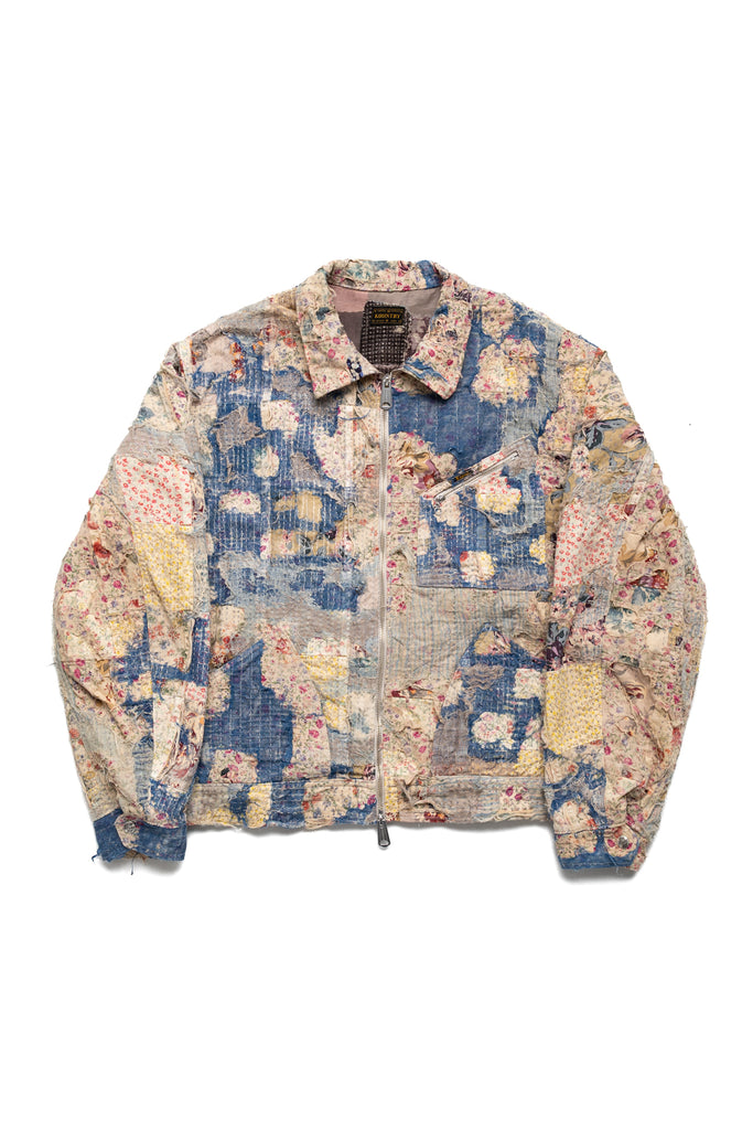 Kapital Champetre BORO ZIP UP Blouson (Virgin Mary) - Grey Beige