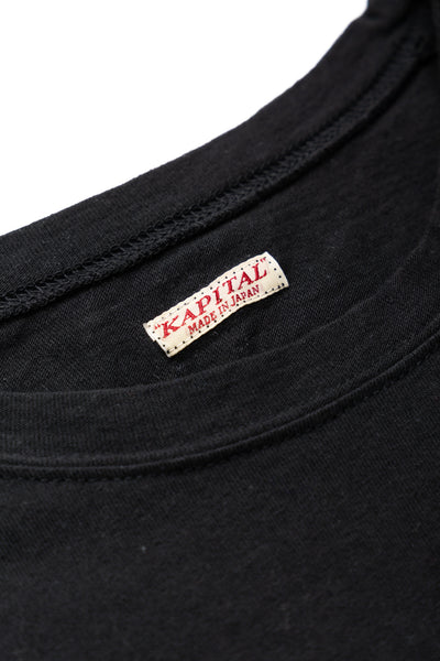 20/-Jersey Long Sleeve T (Concho Belt Sleeve) - Black