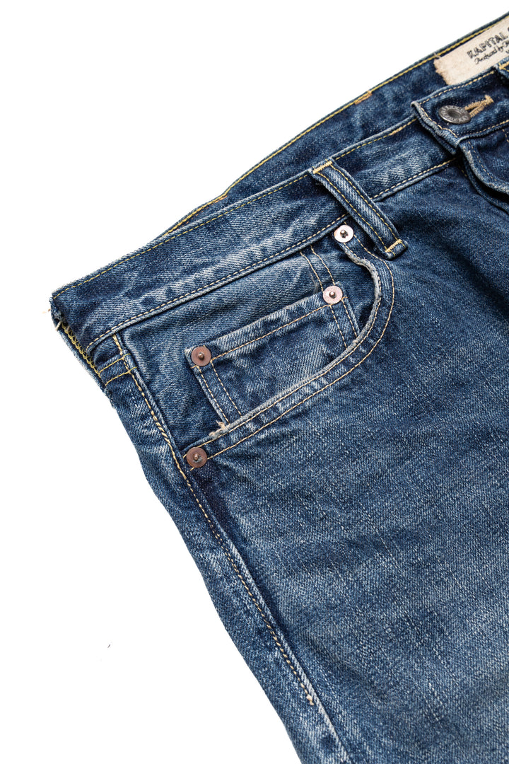 Kapital 13.5oz Zimbabwe Denim 5P MONKEY CISCO - Faded Indigo